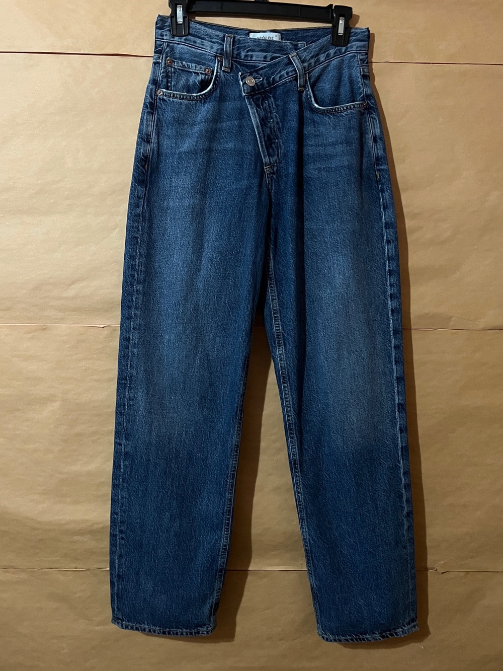 Agolde | Criss Cross Jeans Straight Wide Leg Denim Control Wash Size 24